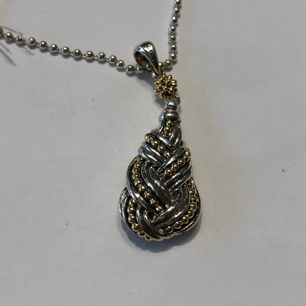 Lagos 18k gold silver necklace